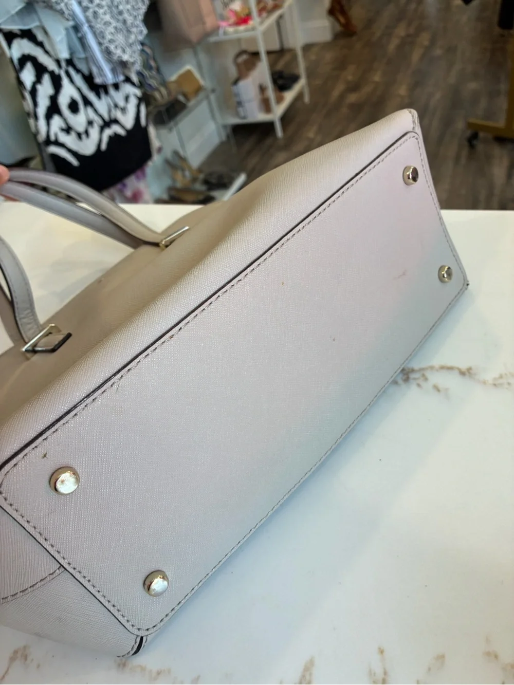 kate spade Cream Dome Satchel with Gold Hardware - no strap